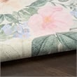 Nourison Botanical Washables 4' x 6' Ivory Multicolor Farmhouse Indoor Rug