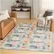 Nourison Botanical Washables 4' x 6' Ivory Multicolor Farmhouse Indoor Rug