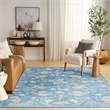Nourison Botanical Washables 5' x 7' Blue Multicolor Farmhouse Indoor Rug