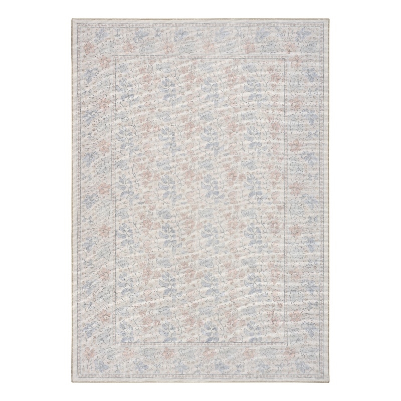 Nourison Botanical Washables 5' x 7' Ivory Multicolor Farmhouse Indoor Rug