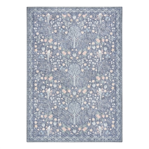 Nourison Botanical Washables 5' x 7' Blue Multicolor Modern Indoor Rug