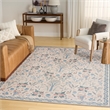 Nourison Botanical Washables 5' x 7' Ivory Multicolor Modern Indoor Rug