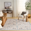 Nourison Botanical Washables 5' x 7' Ivory Multicolor Modern Indoor Rug