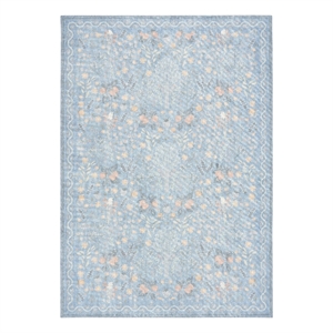 Nourison Botanical Washables 5' x 7' Light Blue Multicolor Modern Indoor Rug