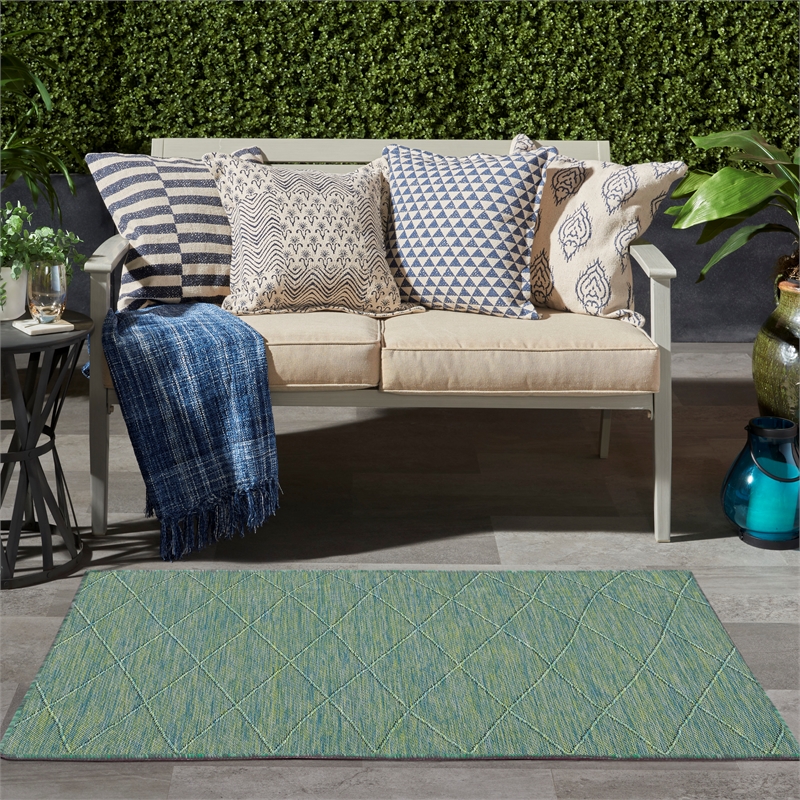 Nourison Practical Solutions 2' x 3' Blue Green Modern Rug