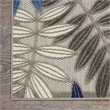 Nourison Aloha 2' x 3' Grey Blue Tropical Rug
