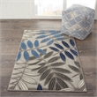 Nourison Aloha 2' x 3' Grey Blue Tropical Rug
