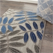 Nourison Aloha 2' x 3' Grey Blue Tropical Rug