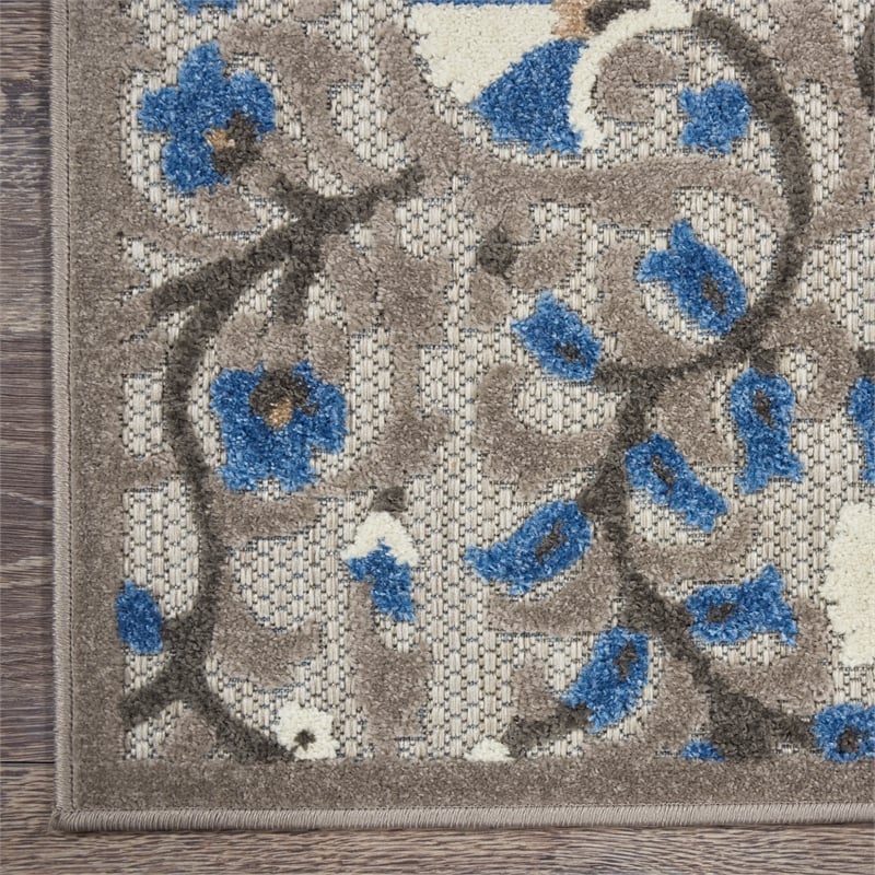 Nourison Aloha 2' x 3' Grey Multicolor Transitional Rug