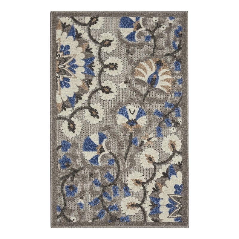 Nourison Aloha 2' x 3' Grey Multicolor Transitional Rug