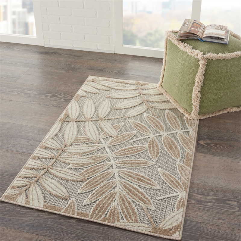 Nourison Aloha 2' x 3' Natural Tropical Rug