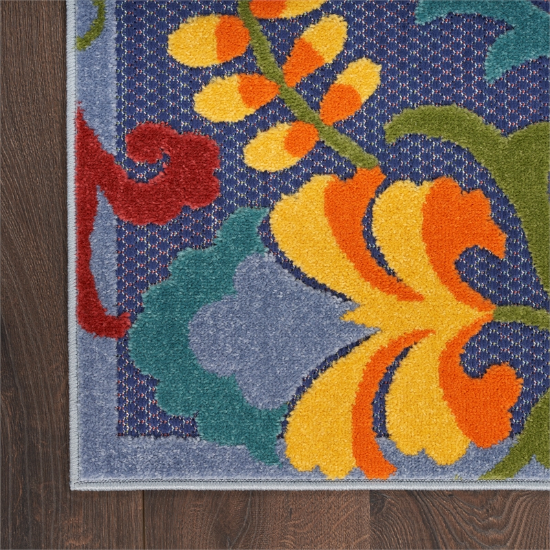Nourison Aloha 2' x 3' Navy Multicolor Outdoor Rug