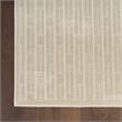 Nourison Washable Charm 2' x 6' Silver Ivory Modern Indoor Rug