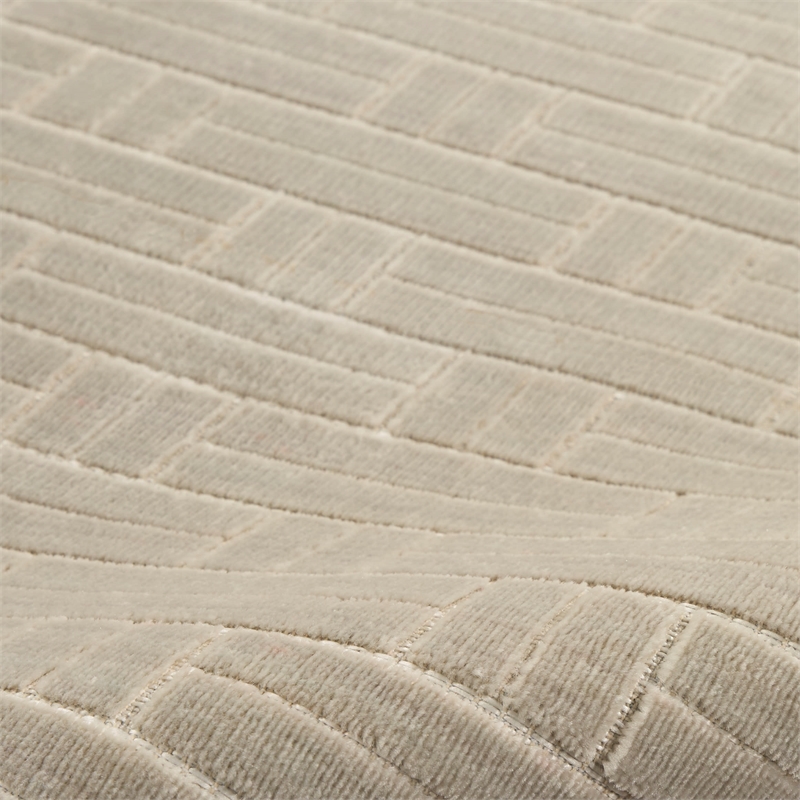 Nourison Washable Charm 2' x 6' Silver Ivory Modern Indoor Rug