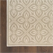 Nourison Washable Charm 2' x 6' Silver Ivory Contemporary Indoor Rug