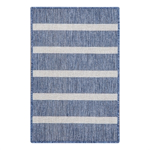 Nourison Positano 2' x 3' Navy Ivory Modern Rug