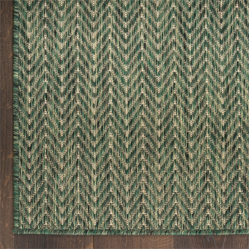 Nourison Horizon Indoor/Outdoor 2' x 3' GREEN Modern Rug