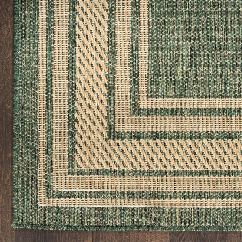 Nourison Horizon Indoor/Outdoor 2' x 3' GREEN Modern Rug