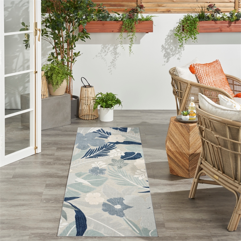 Nourison Suncoast 2' x 6' GYNAV Tropical Rug