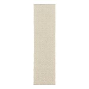 Nourison Washable Charm 2'2&quot x 8' Ivory Contemporary Indoor Rug