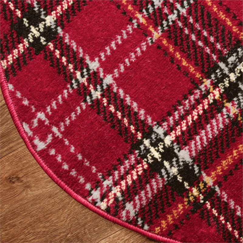 Nourison Grafix 3' x Round Red Christmas Indoor Rug