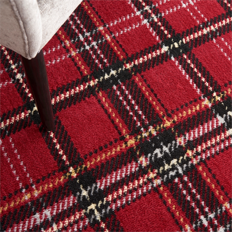 Nourison Grafix 3' x Round Red Christmas Indoor Rug