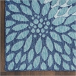 Nourison Garden Oasis 2' x 6' Navy Tropical Rug
