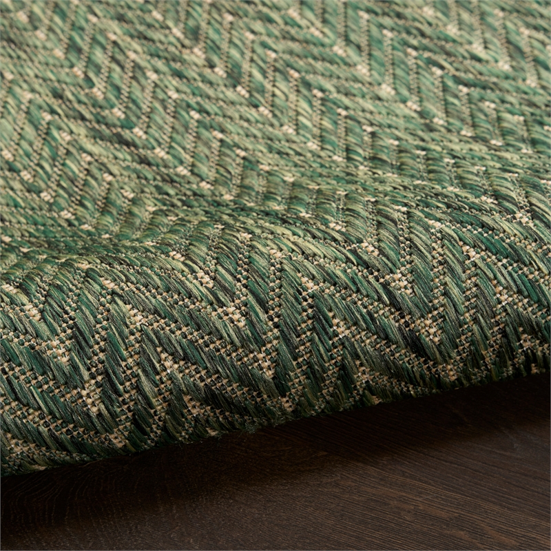 Nourison Horizon Indoor/Outdoor 8' x Round GREEN Modern Rug