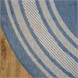 Nourison Horizon Indoor/Outdoor 5' x Round DENIM Modern Rug
