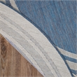 Nourison Horizon Indoor/Outdoor 5' x Round DENIM Modern Rug