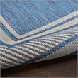 Nourison Horizon Indoor/Outdoor 5' x Round DENIM Modern Rug