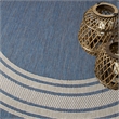 Nourison Horizon Indoor/Outdoor 5' x Round DENIM Modern Rug