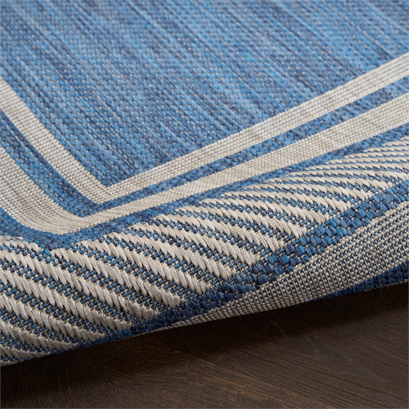Nourison Horizon Indoor/Outdoor 8' x Round DENIM Modern Rug
