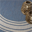 Nourison Horizon Indoor/Outdoor 8' x Round DENIM Modern Rug