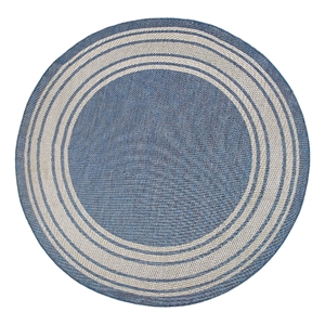 Nourison Horizon Indoor/Outdoor 8' x Round DENIM Modern Rug