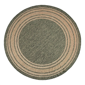Nourison Horizon Indoor/Outdoor 8' x Round GREEN Modern Rug
