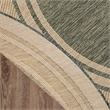 Nourison Horizon Indoor/Outdoor 5' x Round GREEN Modern Rug
