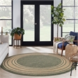 Nourison Horizon Indoor/Outdoor 5' x Round GREEN Modern Rug