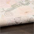 Nourison Botanical Washables 2' x 6' Beige Multicolor Farmhouse Indoor Rug