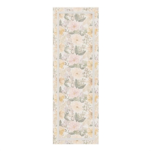 Nourison Botanical Washables 2' x 6' Ivory Multicolor Farmhouse Indoor Rug