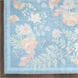 Nourison Botanical Washables 2' x 6' Blue Multicolor Farmhouse Indoor Rug