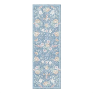 Nourison Botanical Washables 2' x 6' Blue Multicolor Farmhouse Indoor Rug