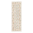 Nourison Botanical Washables 2' x 6' Beige Multicolor Farmhouse Indoor Rug