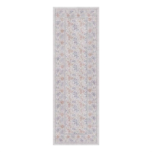 Nourison Botanical Washables 2' x 6' Ivory Multicolor Farmhouse Indoor Rug