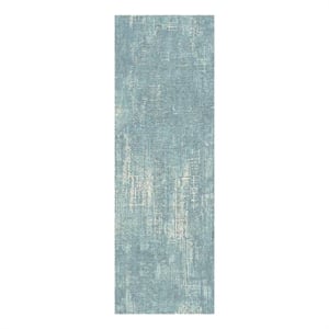 Nourison Botanical Washables 2' x 6' Green Modern Indoor Rug