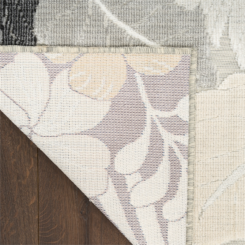 Nourison Suncoast 2' x 6' GREY Tropical Rug