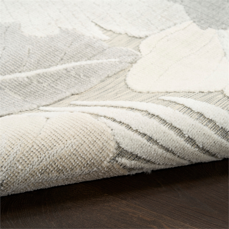 Nourison Suncoast 2' x 6' GREY Tropical Rug