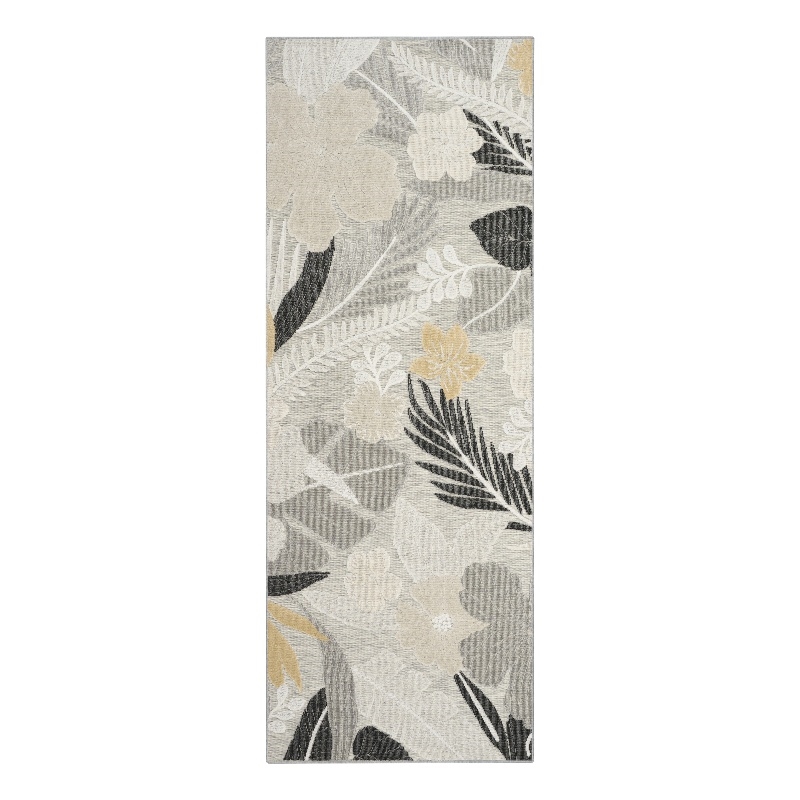 Nourison Suncoast 2' x 6' GREY Tropical Rug