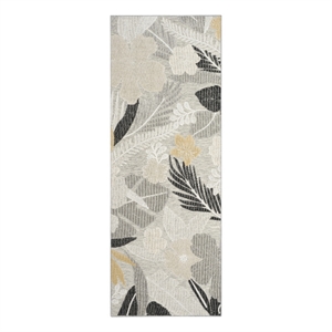 Nourison Suncoast 2' x 6' GREY Tropical Rug