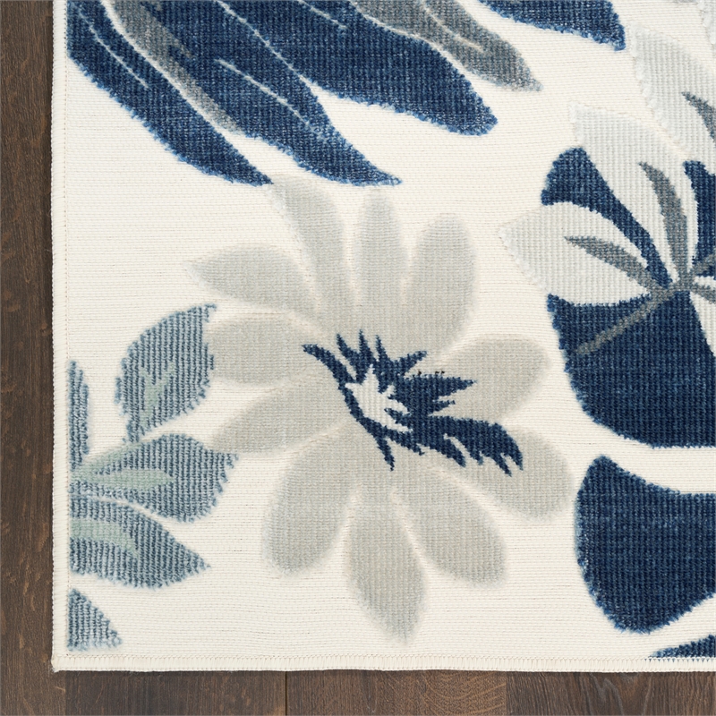 Nourison Suncoast 2' x 6' BLUE Tropical Rug